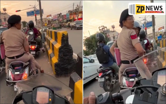 ट्रैफिक सिग्नल पर वायरल हुआ मजेदार वीडियो